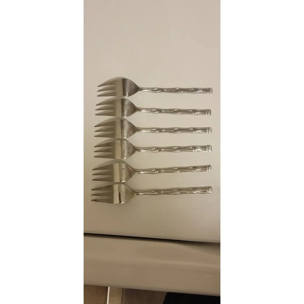 EXOTIC BAMBOO Set of 6 Salad Forks 6‎ 1/2